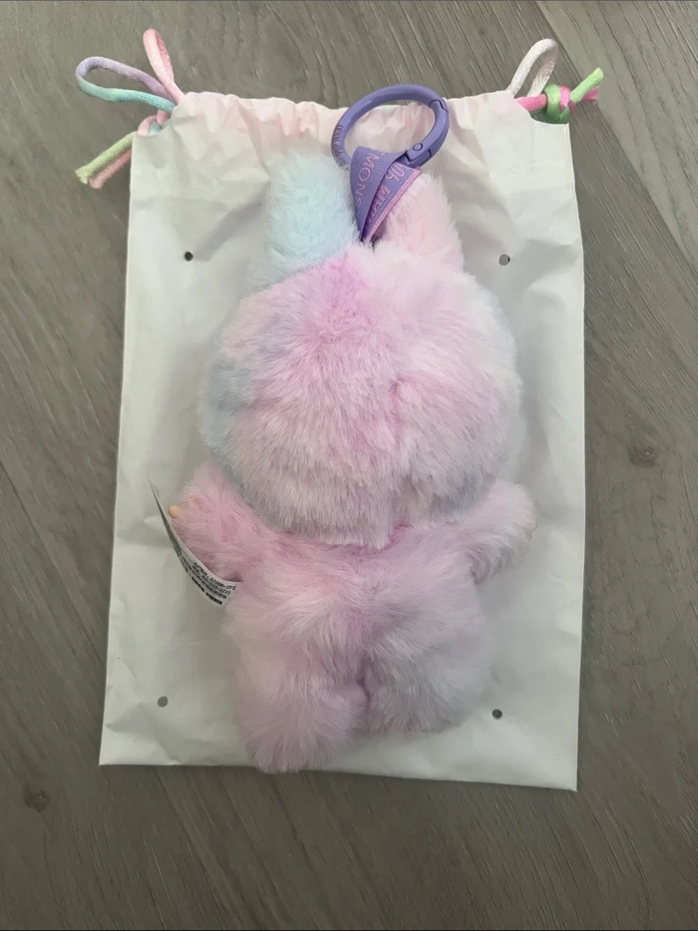 LABUBU The Monsters pink tie-dye plush pendant